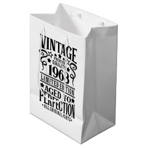 Cool Vintage Birth year 1963 Medium Gift Bag