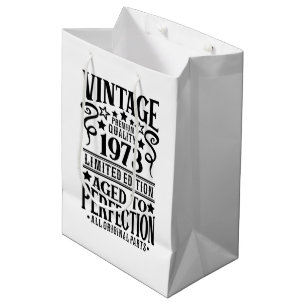 Cool Vintage Birth year 1973 Medium Gift Bag