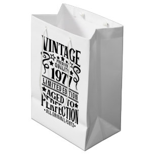 Cool Vintage Birth year 1977 Medium Gift Bag