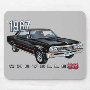 Cool Vintage Black 1967 Chevy Chevelle SS Mouse Pad