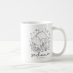 Cool Vintage Cactus Sedona Arizona Camping Souveni Coffee Mug