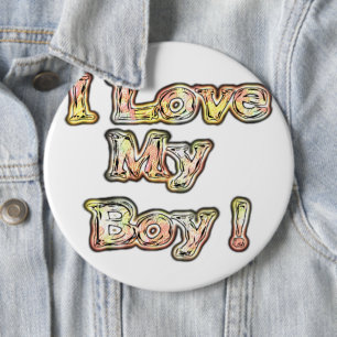 Cool Vintage Hakuna Matata Gifts I Love my Boy.png 6 Inch Round Button