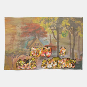 Cool vintage Hakuna Matata Have a cool Autum Seaso Kitchen Towel