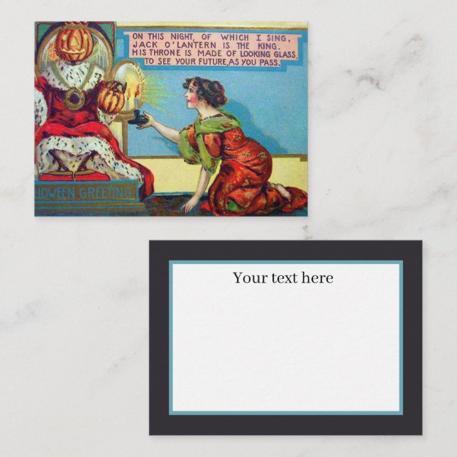 cool vintage Halloween pumpkin head  Card (Front/Back)