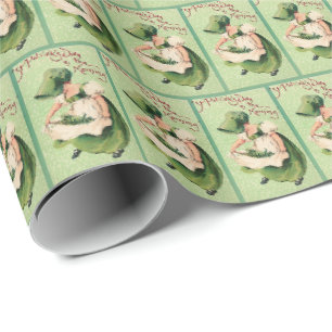Cool Vintage Ireland tiled pattern Wrapping Paper