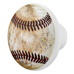 Cool Vintage Look Baseball Drawer Knobs and Pulls