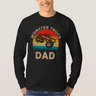 Cool Vintage Monster Truck Dad Retro Sunset T-Shirt