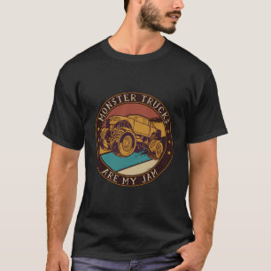 Cool Vintage Monster Trucks Are My Jam Retro For M T-Shirt