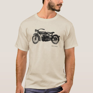Cool vintage motorcycle ink drawing t-shirt design