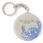 Cool Vintage Nautical Blue Crab Custom Beach