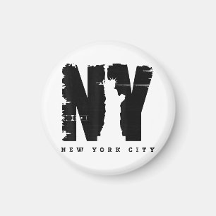 Cool Vintage New York City Style Tee Shirts, New Y Magnet