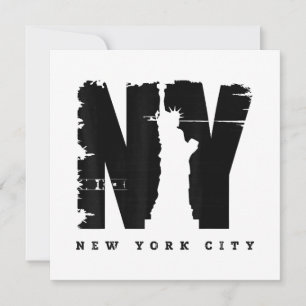 Cool Vintage New York City Style Tee Shirts, New Y Thank You Card