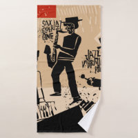 cool vintage of jazz band poster with trumpet play