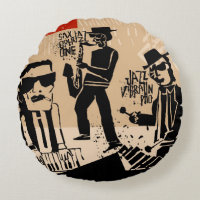 cool vintage of jazz band poster with trumpet play