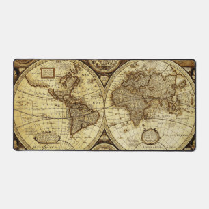 Cool Vintage old world Maps  Desk Mat