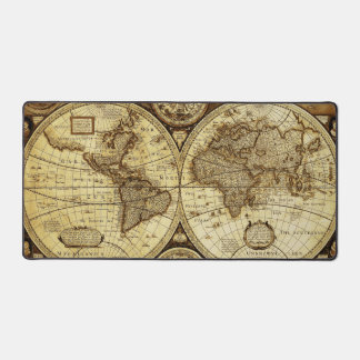 Cool Vintage old world Maps Desk Mat