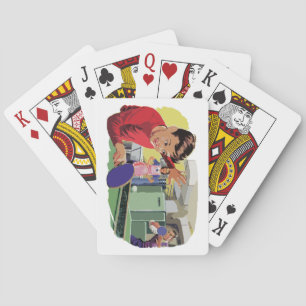 Cool Vintage Ping Pong Game Scene Playing Cards