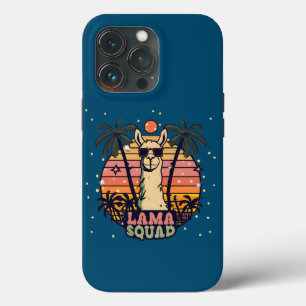 Cool Vintage Retro Llama Squad iPhone 13 Pro Case