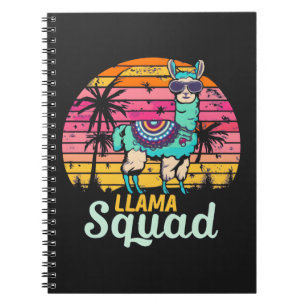 Cool Vintage Retro Llama Squad Notebook