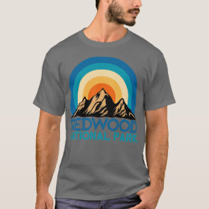 Cool Vintage Retro Redwood National Park Mountain  T-Shirt