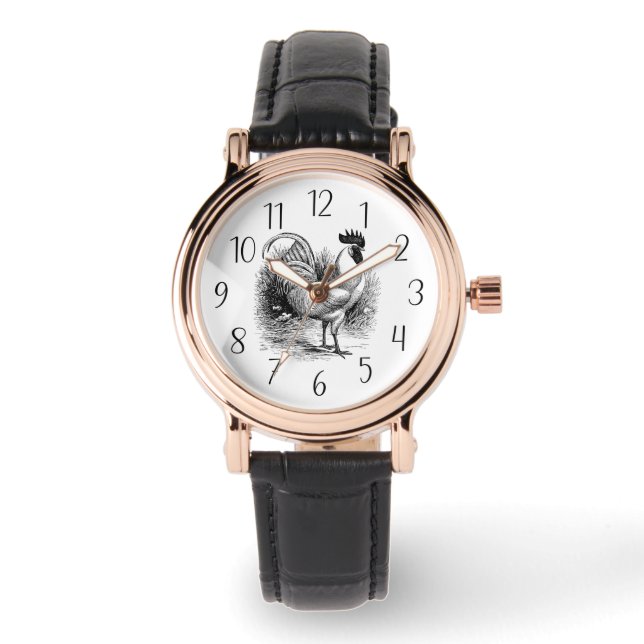 cool vintage rooster lovers  watch (Front)