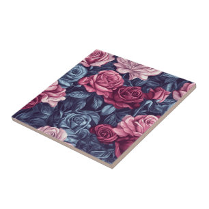 Cool Vintage Rose Ceramic Tiles For Indoor Floori