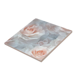Cool Vintage Rose Ceramic Tiles  For Living Space