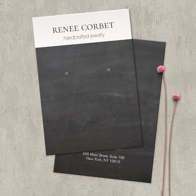 Cool Vintage Rustic Black Earring Display Card (Creator Uploaded)
