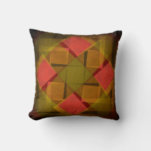 Cool vintage squares pattern throw pillow