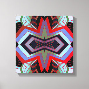 Cool Vintage Vibes Geometric Canvas Print