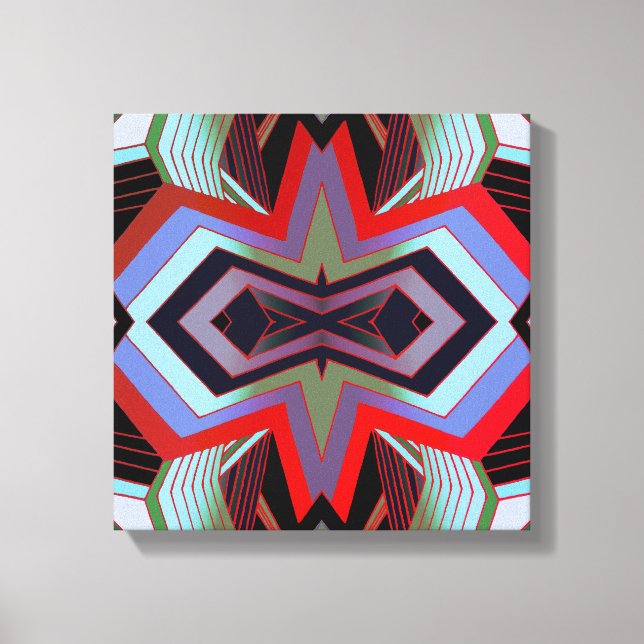 Cool Vintage Vibes Geometric Canvas Print (Front)