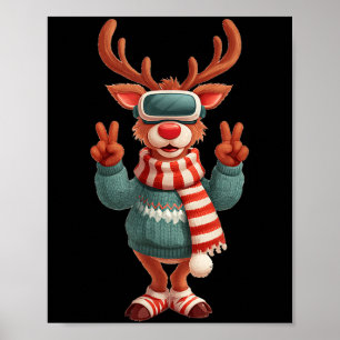 Cool Virtual Reality Reindeer Costume For Adults A Poster
