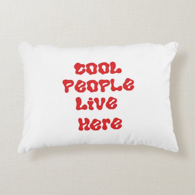 cool vivent ici accent coussin (Devant)