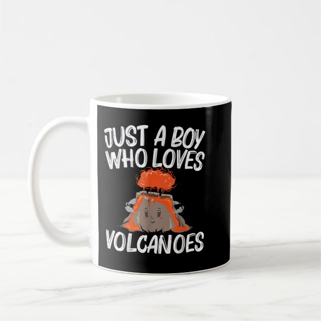 Cool Volcano Gift For Boys Kids Lava Magma Eruptio Coffee Mug (Left)