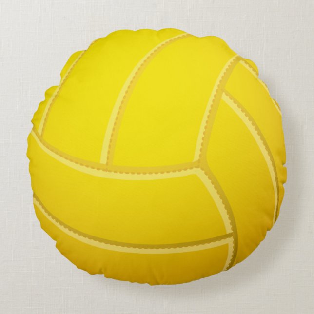 Cool Volleyball Beach Volleyball (Yellow Colour) Round Pillow (Front)