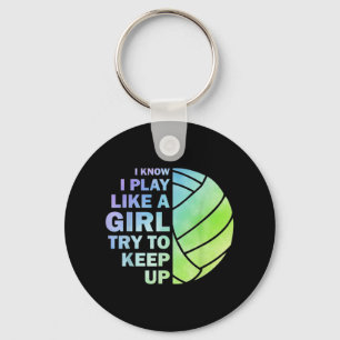 Cool Volleyball For Women Girls Youth Volleyball T Keychain