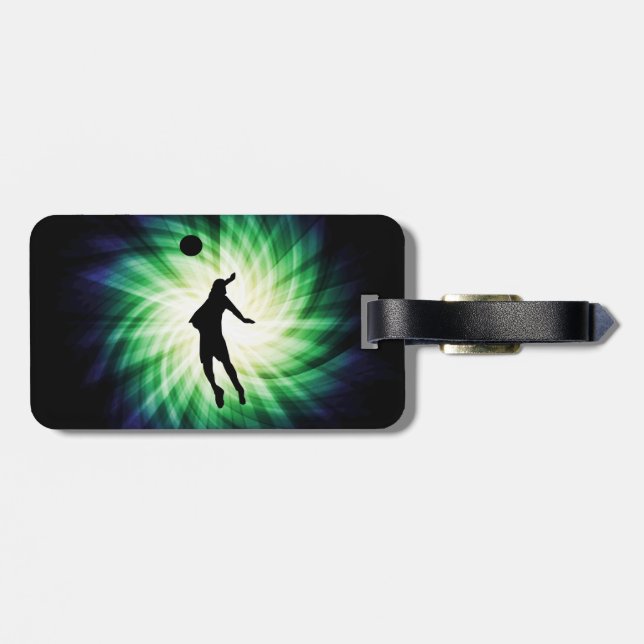 Cool Volleyball Luggage Tag (Back Horizontal)