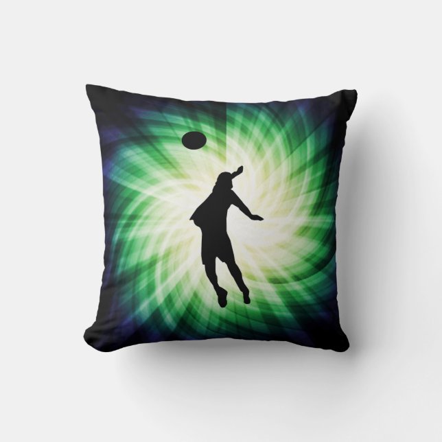 Cool Volleyball Throw Pillow (Front)
