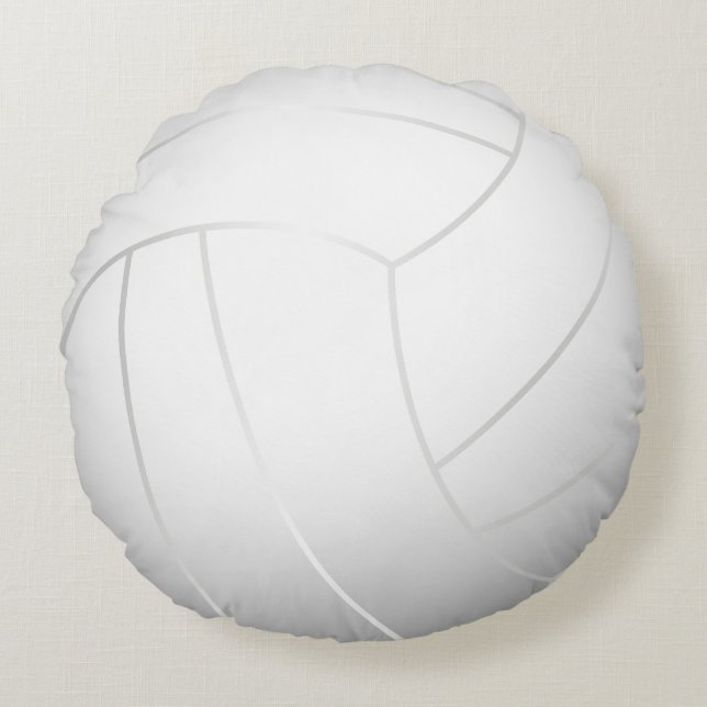 Cool Volleyball (White Colour) Round Pillow (Front)