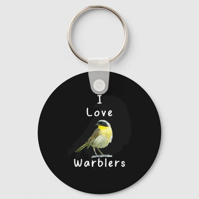 Cool Warbler _ Bird Watchers  Keychain (Front)