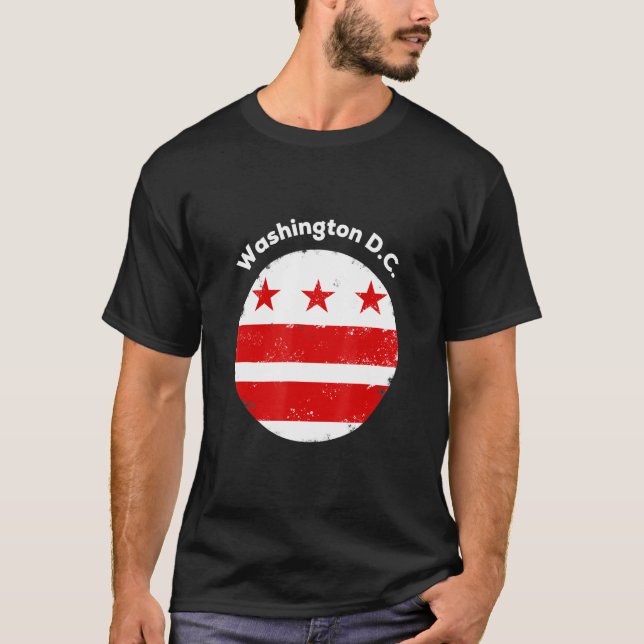 Cool Washington Dc Flag Design For All Ages T-Shirt (Front)