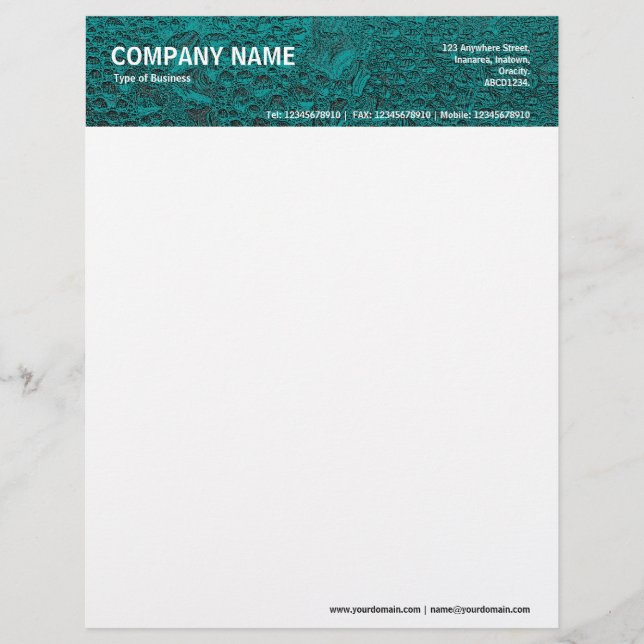 Cool Water - Aqua Letterhead (Front)