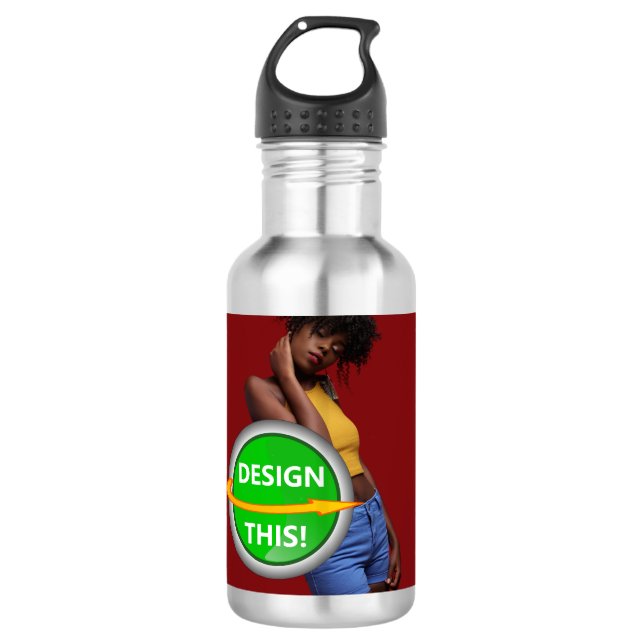 COOL! Water Bottle (24 oz) Blue - Custom (Front)