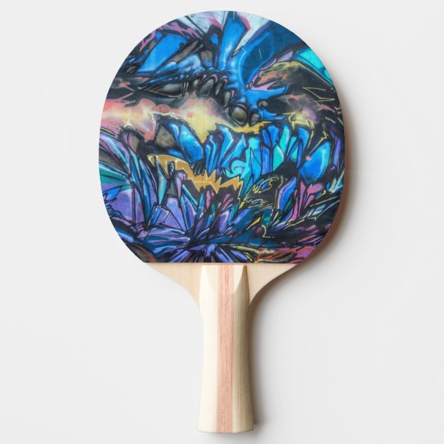 Cool Water Colour Graffiti Ping Pong Paddle (Front)