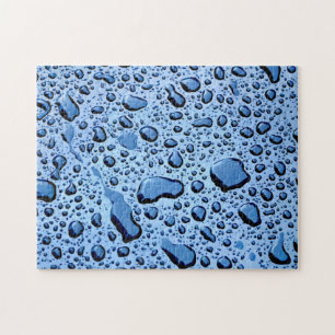 Cool Water Raindrops Natural Motif Jigsaw Puzzle