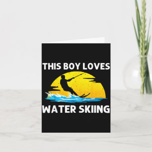 Cool water skiing for boys girls ski sports skiers card