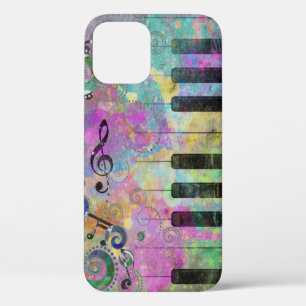 Cool Watercolors Splatters Colourful Piano iPhone 12 Pro Case