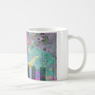 Cool Watercolors Splatters Colourful Piano Coffee Mug