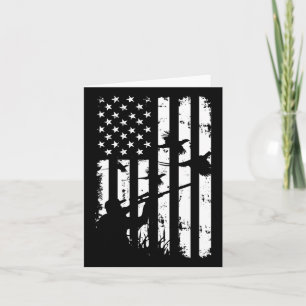 Cool Waterfowl American Vintage Usa Flag Pheasant Card