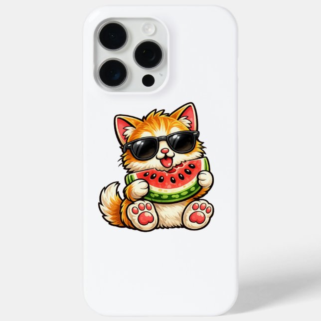 Cool Watermelon Cat Case-Mate iPhone Case (Back)
